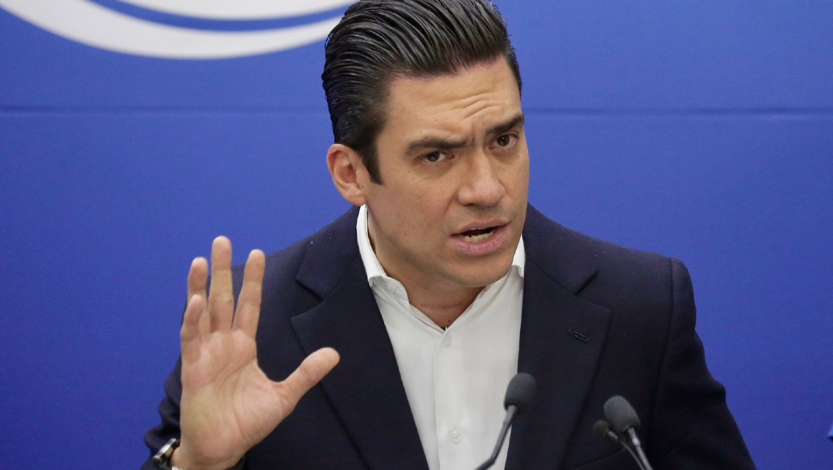 Jorge Romero, presidente del PAN durante conferencia de prensa en el Comité Ejecutivo Nacional del PAN. | Foto: Ariel Ojeda