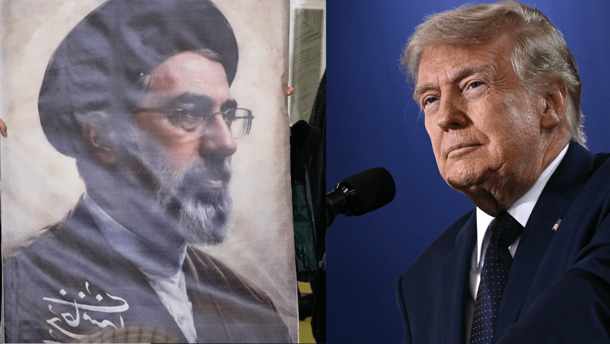 Mojatba Jameneí, líder de Irán y Donald Trump. | AFP