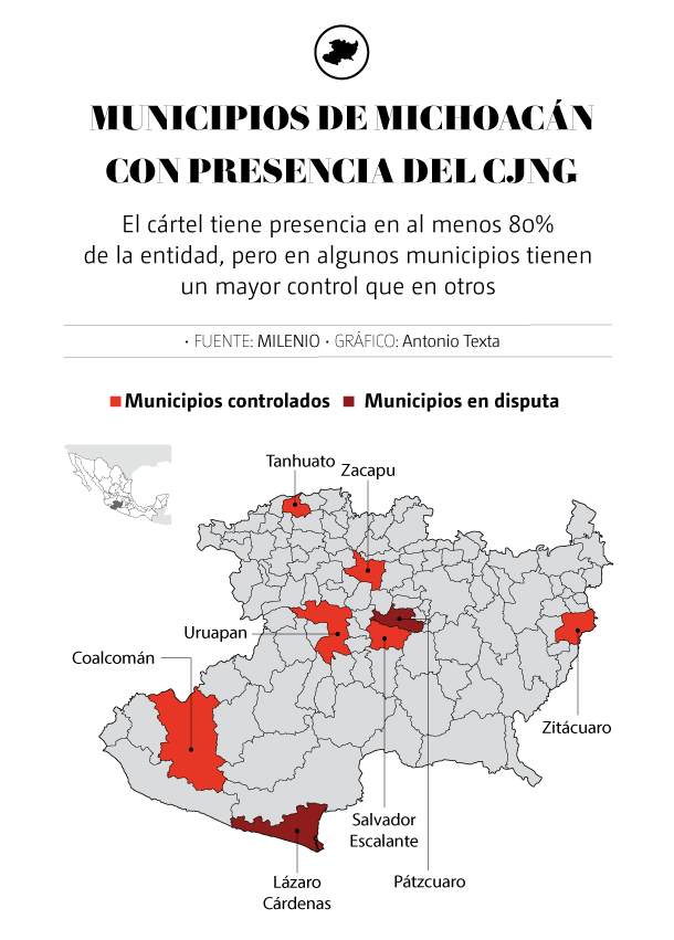 Municipios Michoacán CJNG