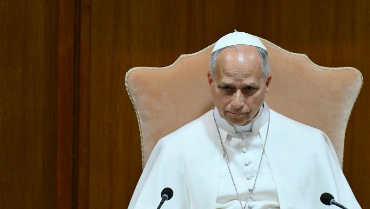 Papa León XIV asiste a la presentación de su primera encíclica, “Magnifica Humanitas”. | AFP