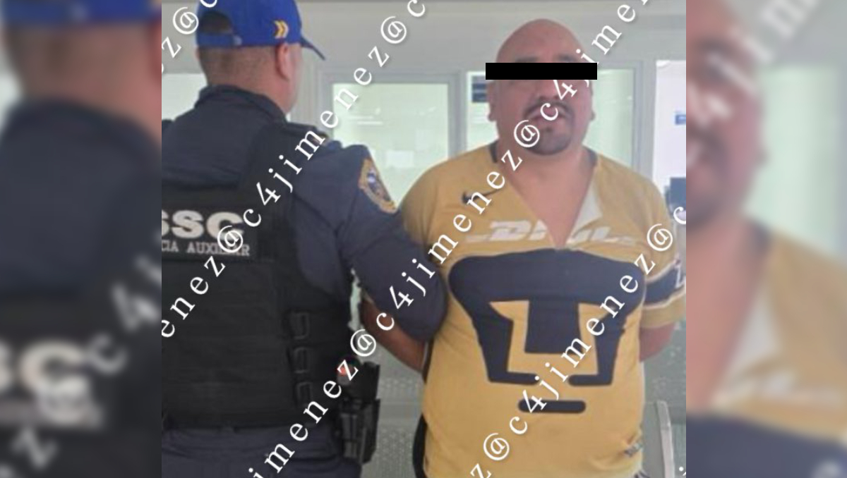 Aficionado de Pumas detenido. | Especial