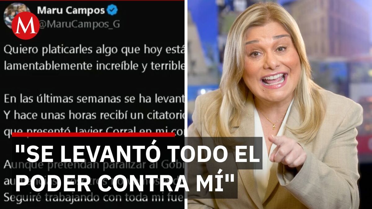Maru Campos denuncia persecución del aparato federal y orden de audiencia