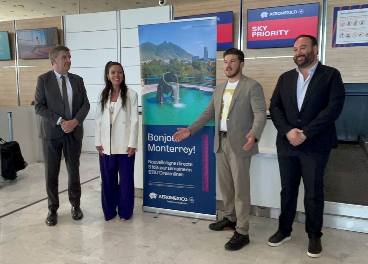 Samuel García concluye gira europea con inversiones de Saint-Gobain, Cox y Naturgy, y regresa a México en el nuevo vuelo directo París-Monterrey.