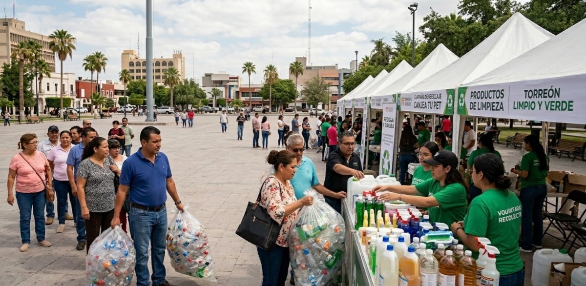 En esta actividad podrás canjear residuos de plástico por productos de limpieza. (Imagen generada con IA)