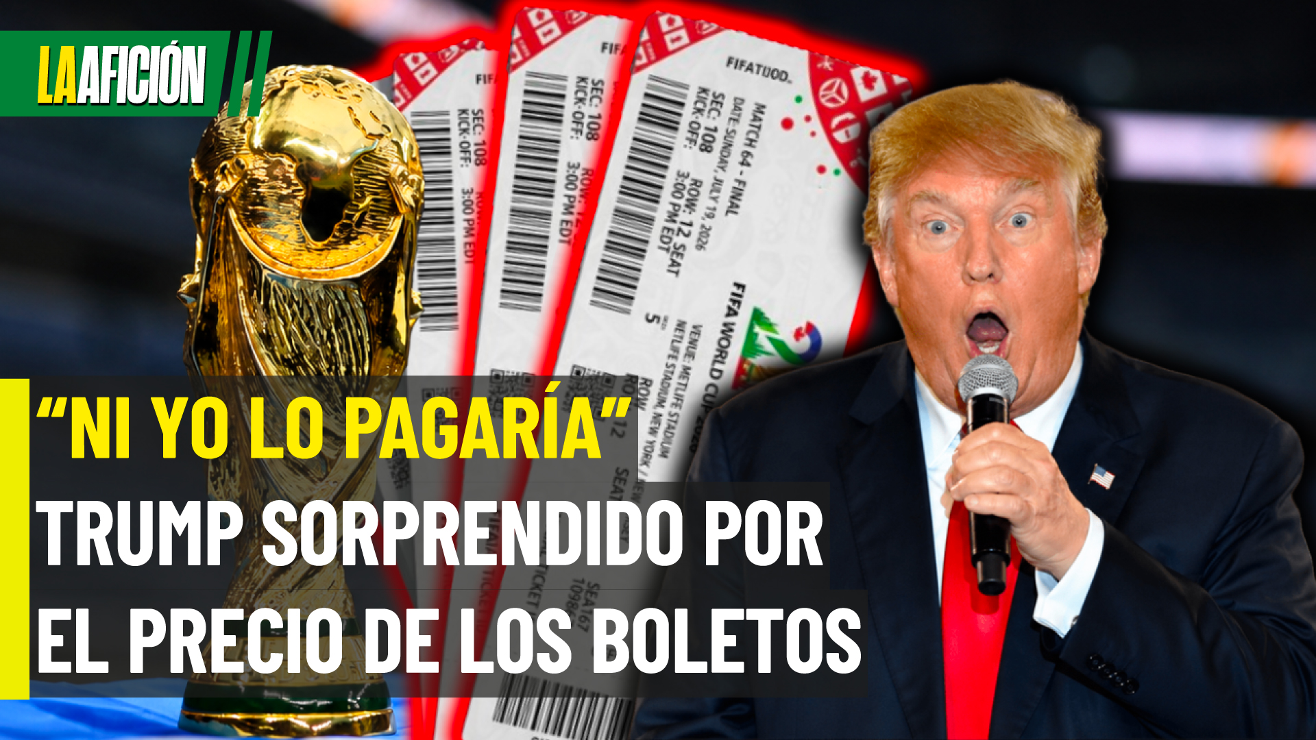 Ni Donald Trump pagaría un boleto: explotan críticas por precios del Mundial 2026