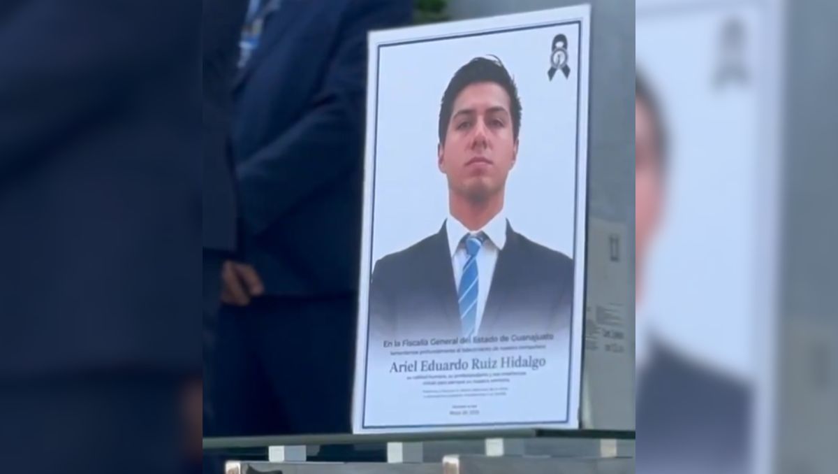 Fiscalía de Guanajuato despide con honores a Ariel Eduardo Ruiz Hidalgo, agente ministerial caído en operativo en Salamanca | Imágenes de Fiscalía