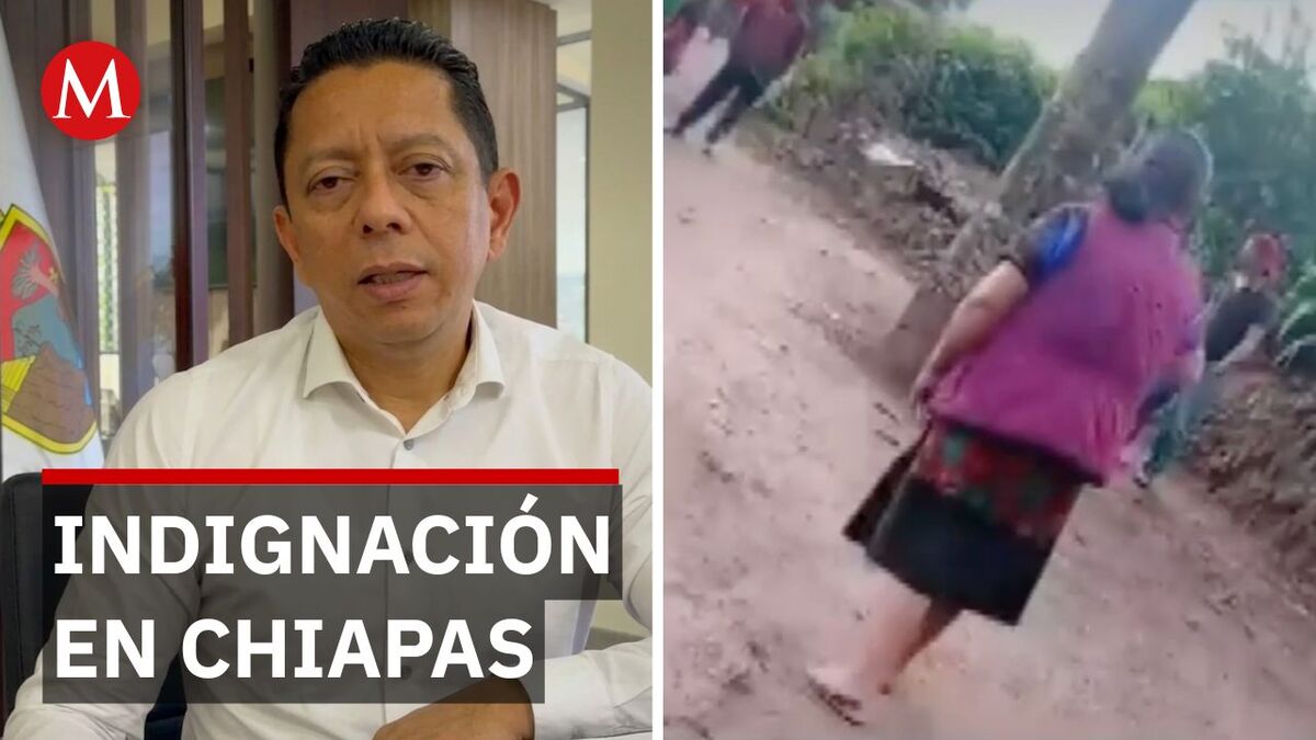 Graban a sujeto golpeando a mujer de la tercera edad en una disputa por terrenos en Chiapas