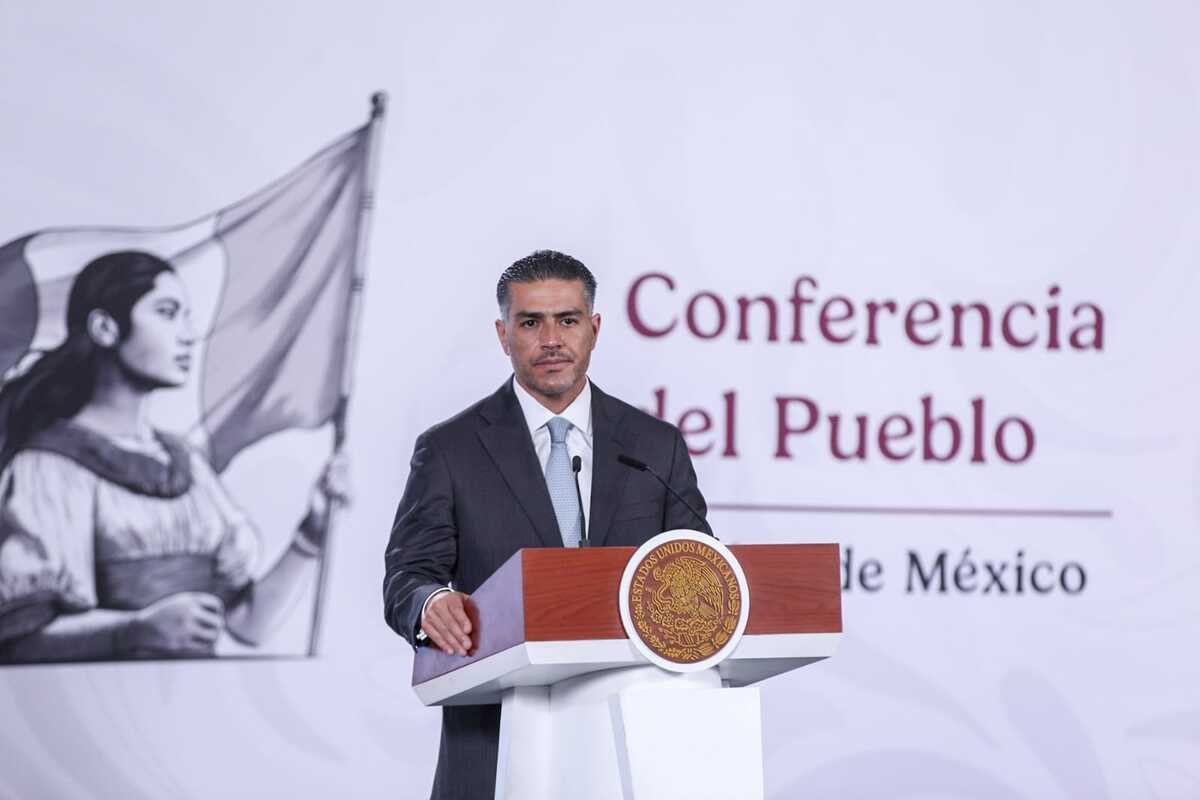 Harfuch encabezó el informe de Seguridad durante La Mañanera. | Foto: Araceli López