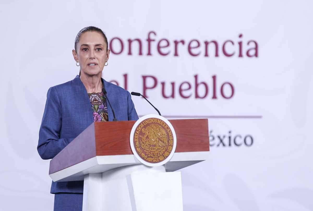 La presidenta Claudia Sheinbaum en conferencia de Palacio Nacional. | Foto: Araceli López