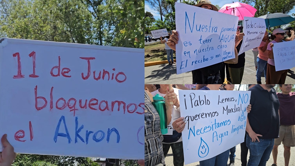 Vecinos de Zapopan exigen agua potable y amenazan con manifestarse durante la inauguración del Mundial si no son escuchados (Fotos: JC Munguía)
