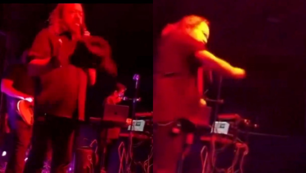 Ricardo Acosta para el show y corre a un fanático tras ser golpeado en pleno concierto de Los Acosta (Foto: Captura de pantalla)