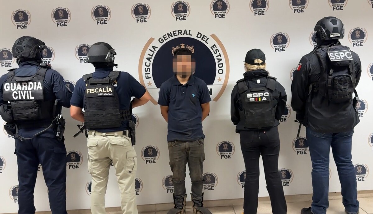 La captura de Alexander 'N' fue realizada por agentes de la PDI en la cabecera municipal de Tacámbaro. | Especial