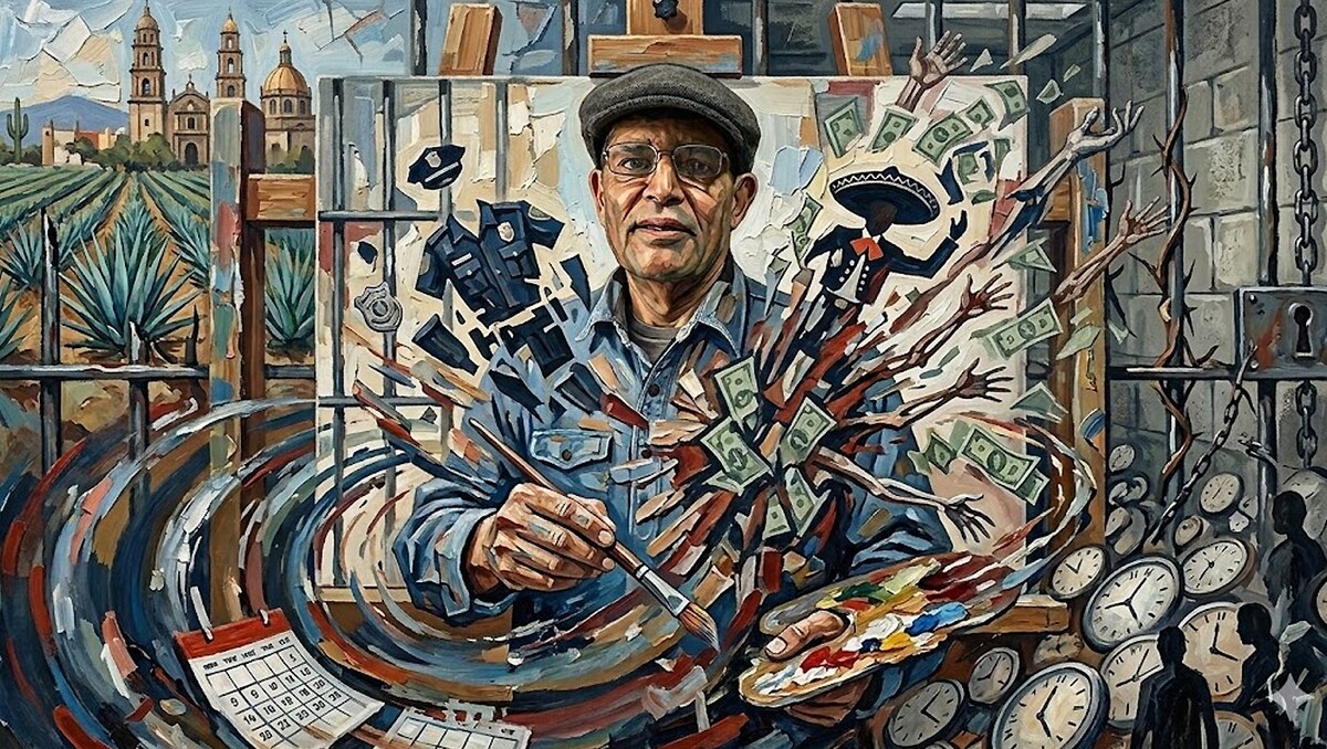 Francisco Javier Tejeda Jaramillo encontró redención en la pintura tras haber operado para el Cártel de Guadalajara | Antonio Texta
