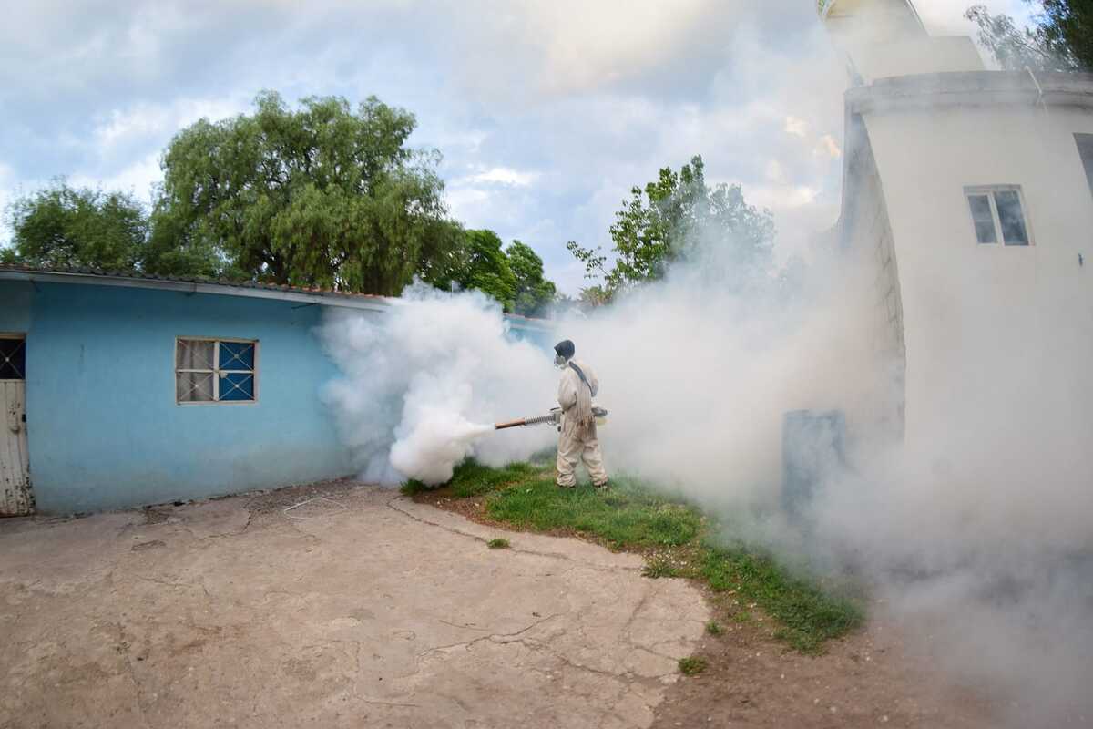 Fumigación por plaga de mosco culex. (Francisco Villeda)