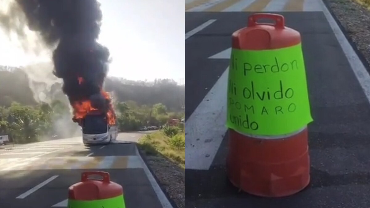 Los manifestantes atravesaron camiones de carga sobre la vialidad e impidieron por completo la circulación en este tramo carretero.  | Especial