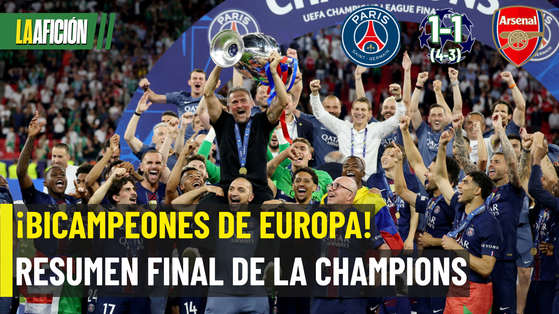 ¡EL PSG REINA EN EUROPA! Arsenal pierde una final dramática definida en penales