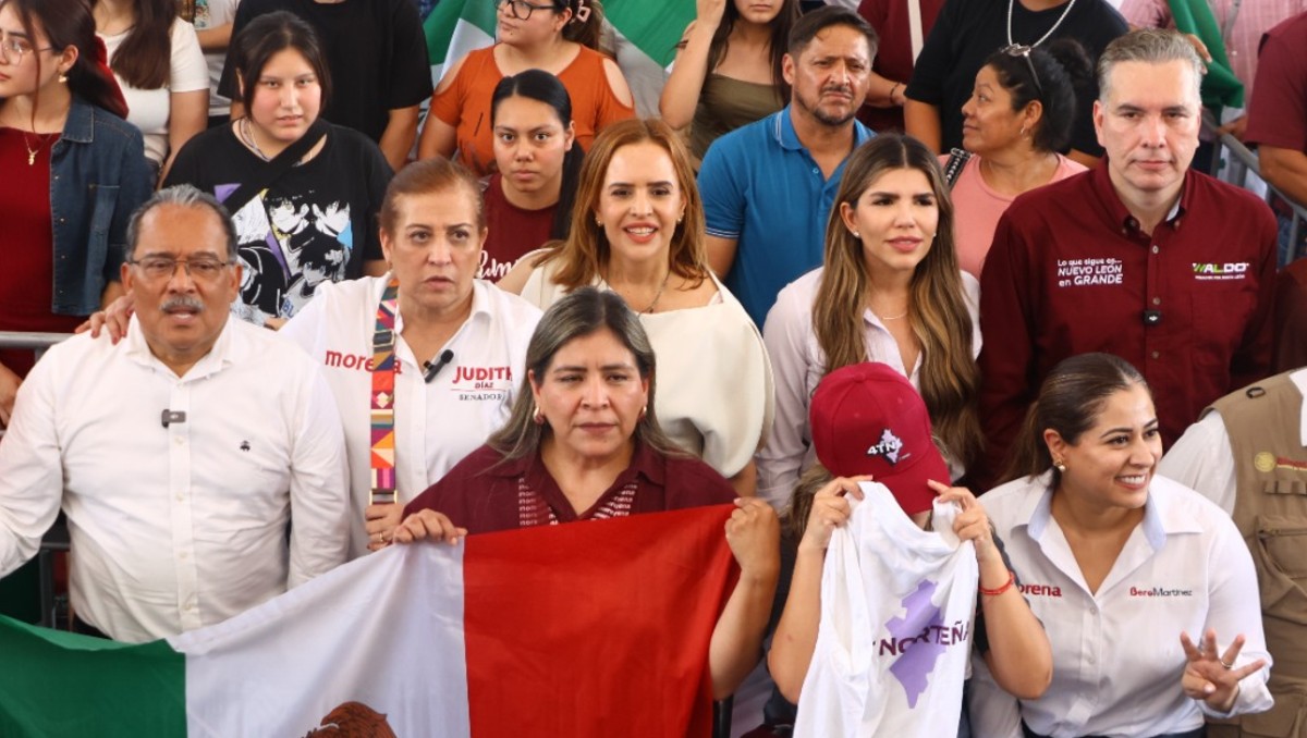 Los aspirantes a la coordinación de la Cuarta Transformación en Nuevo León se reunieron este domingo. Foto: Roberto Alanís