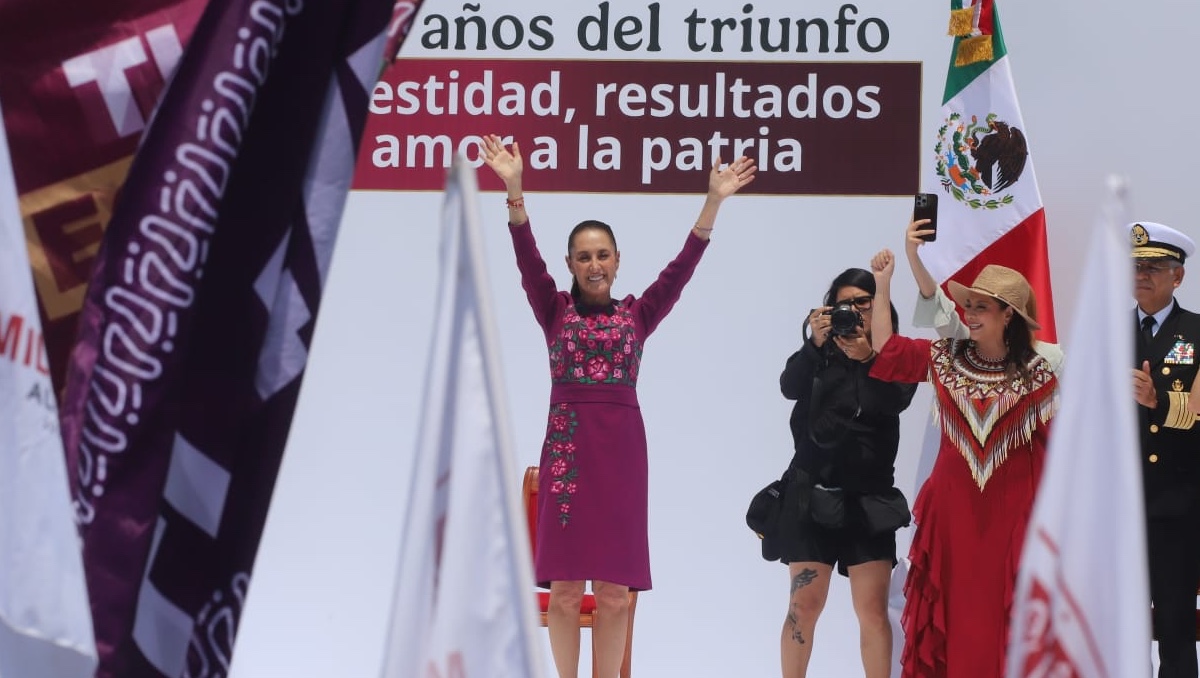 Claudia Sheinbaum durante el Informe a dos años de su triunfo. | Javier Ríos