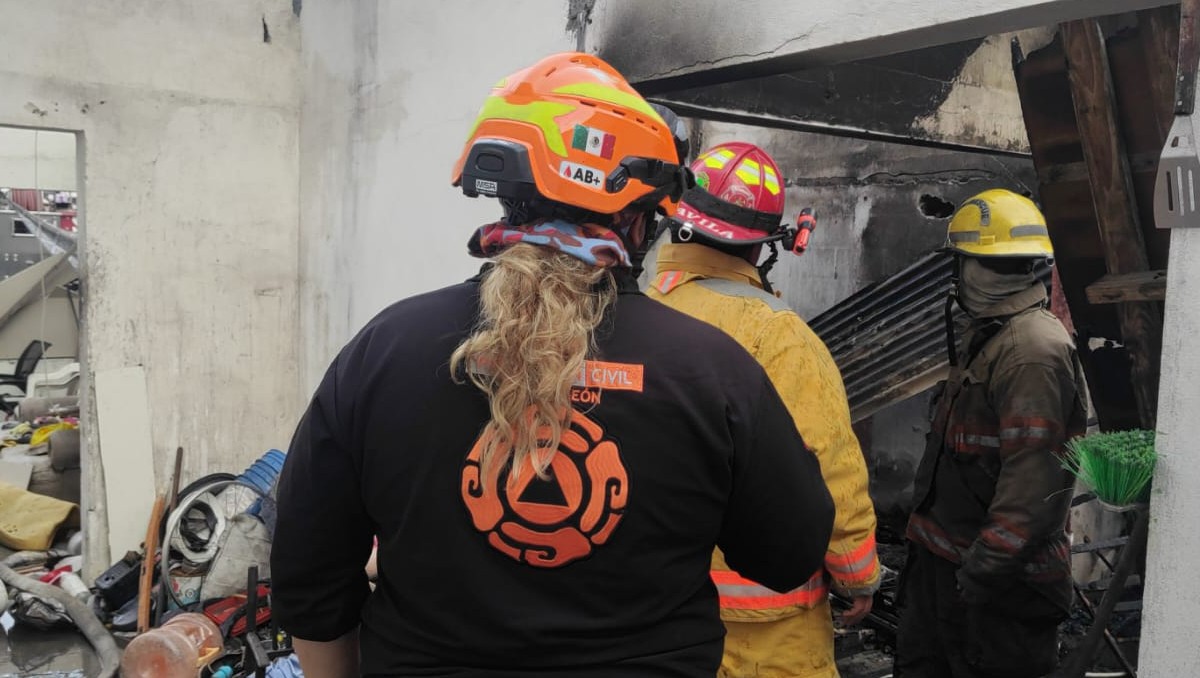 El incendio se registró en la colonia Nuevo Milenio 2, en el municipio de Guadalupe. Foto: Especial