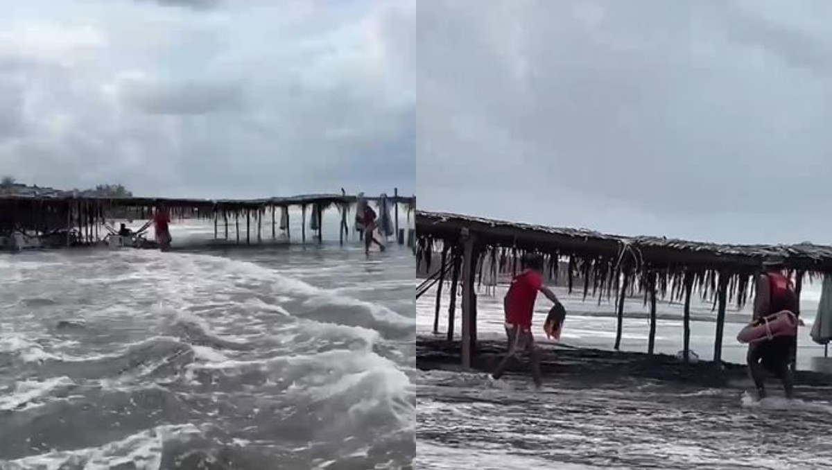 El 'mar de fondo' provoca oleaje elevado. | Foto: Captura de pantalla