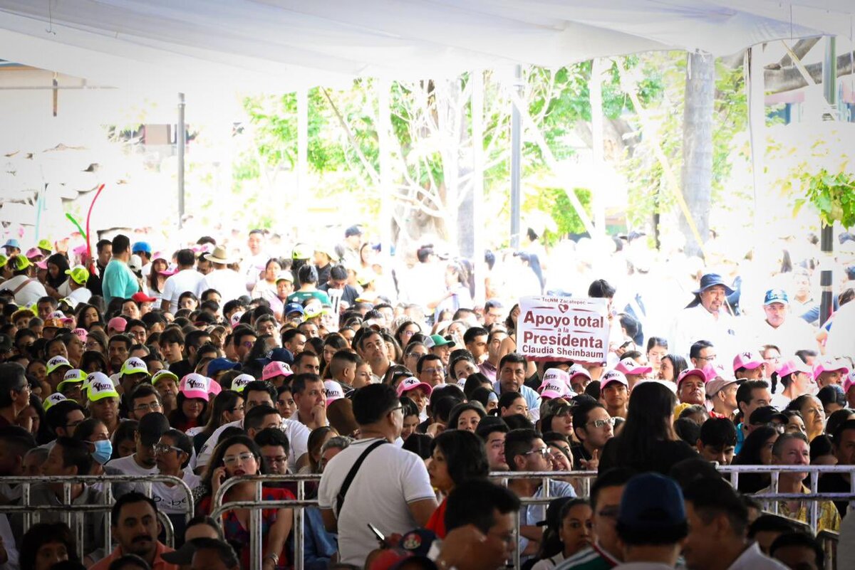 Morelos fue uno de los estados en donde la gente se reunió para acompañar el mensaje de la Presidenta. | Foto: X