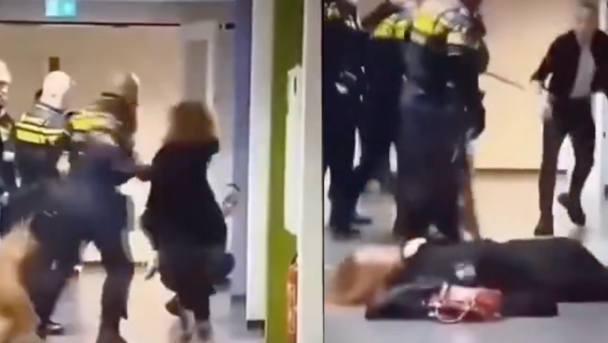 Mujer embarazada es agredida por la policía en Países Bajos. | Especial