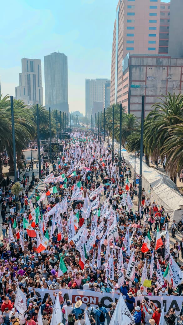 La presencia de la GAM destacó entre los contingentes asistentes por su capacidad de movilización. | Foto: Especial