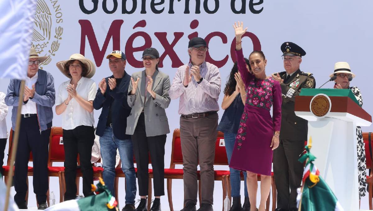 La presidenta Sheinbaum ofreció un mensaje de rendición de cuentas a dos años del triunfo electoral | Foto: Javier Ríos