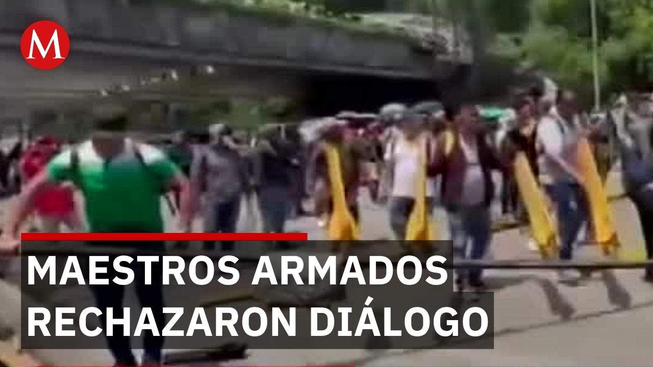 CNTE rechazó diálogo y llegaron armados al Zócalo mientras gobierno insiste en negociar