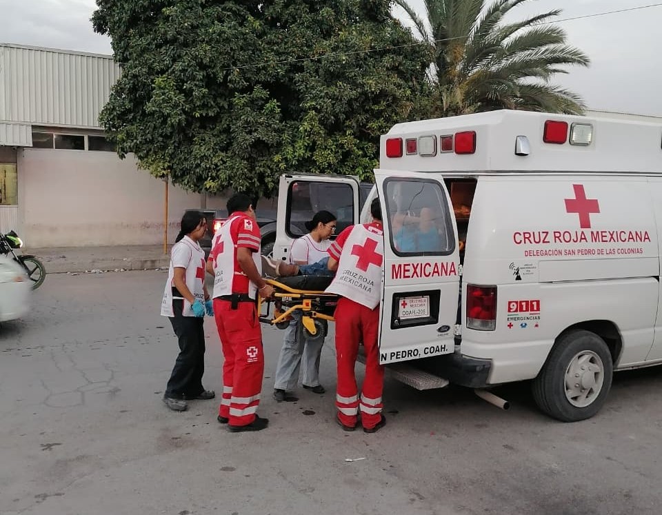 Cruz Roja llevó al lesionado a un hospital donde se reporta estable | Especial