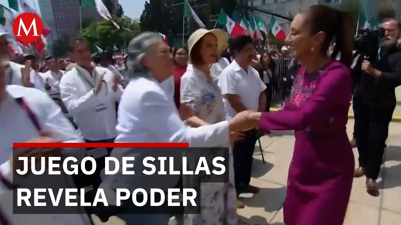 El juego de las sillas en eventos de Claudia Sheinbaum revela jerarquías políticas