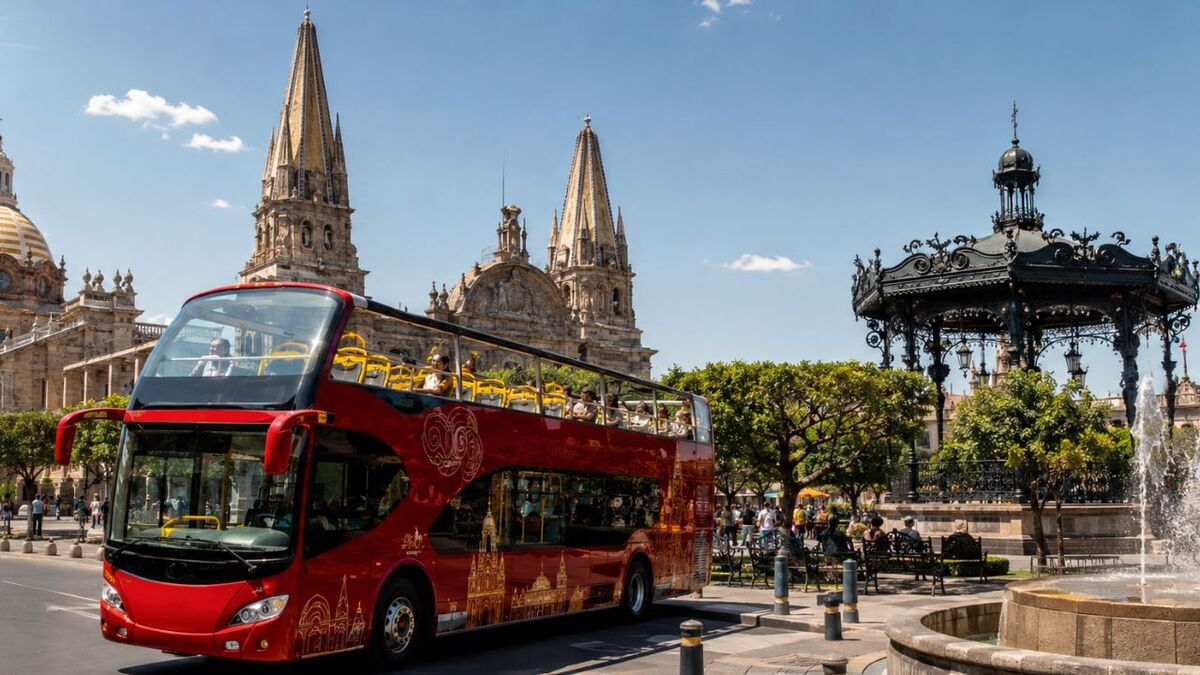 Así puedes recorrer Guadalajara en autobús turístico | Precios y puntos de salida (Generada con IA)
