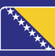 Imagen de la bandera de Bosnia y Herzegovina con el texto Selección Bosnia 2026.