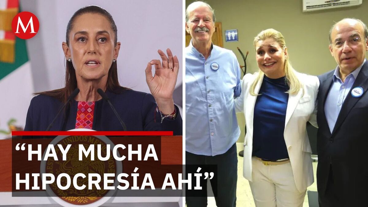 Sheinbaum critica reaparición de Calderón y Fox en apoyo a Maru Campos