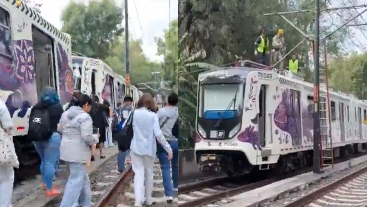 Usuarios son desalojados en el Tren Ligero. | Especial