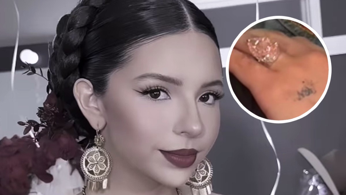 Ángela Aguilar desata controversia tras presumir su nuevo anillo con diamente rosa (IG_angela_aguilar_))
