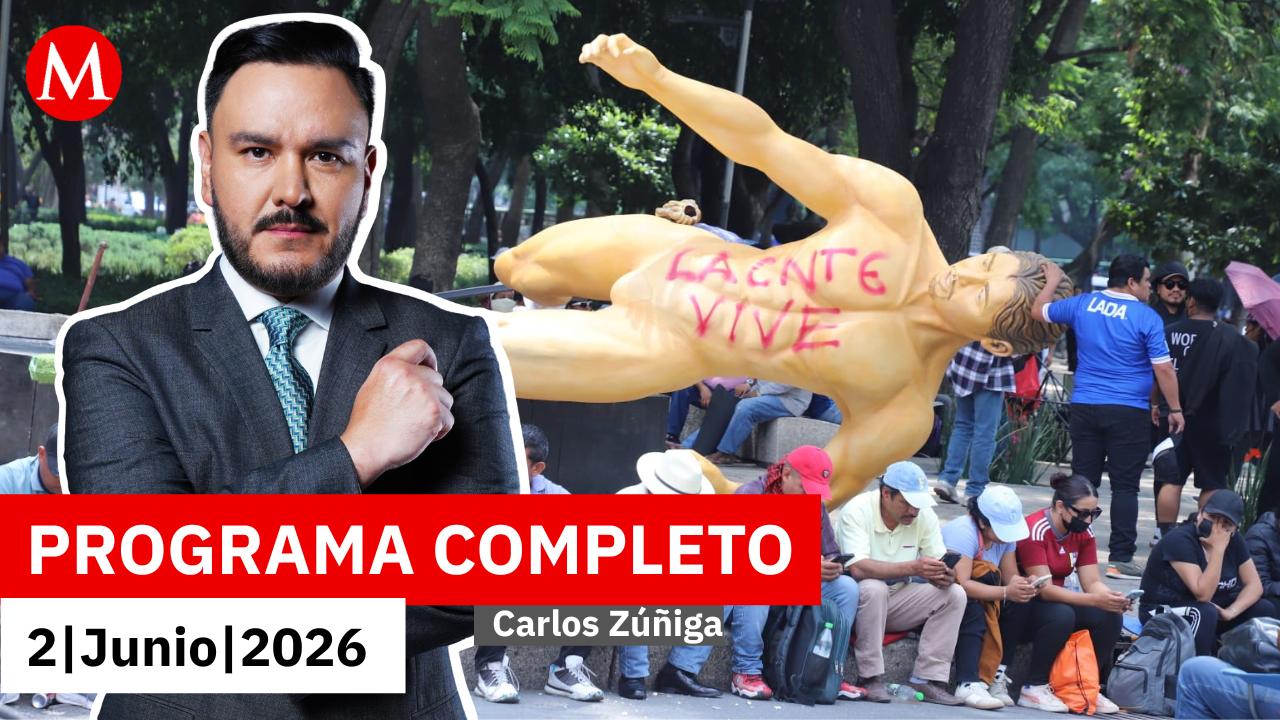 CNTE tira estatuas mundialistas en Paseo de la Reforma | Carlos Zúñiga, 2 de junio de 2026