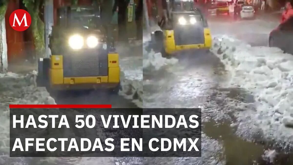 Cuajimalpa colapsa por granizada; hay viviendas dañadas