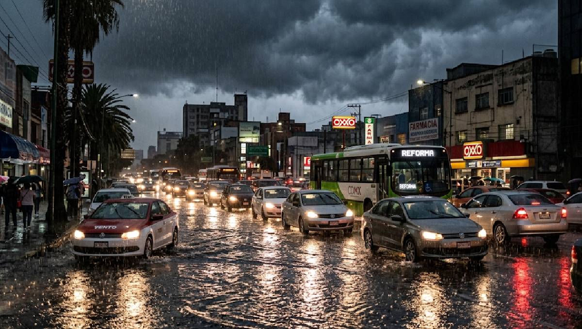 En gran parte del país de esperan lluvias intensas. | Imagen creada con IA