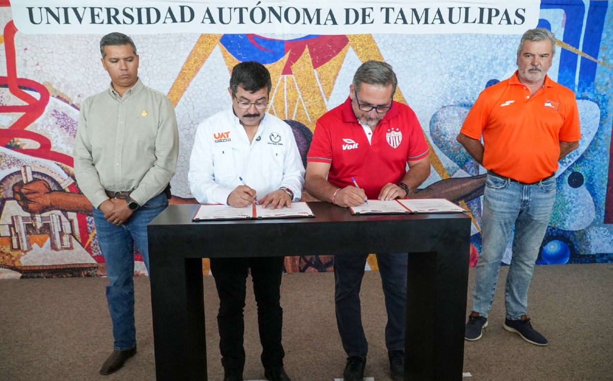 UAT concreta convenio entre Correcaminos y Necaxa para fortalecer fuerzas básicas. | Cortesía