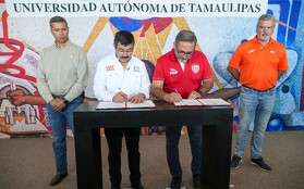 UAT concreta convenio entre Correcaminos y Necaxa para fortalecer fuerzas básicas. | Cortesía