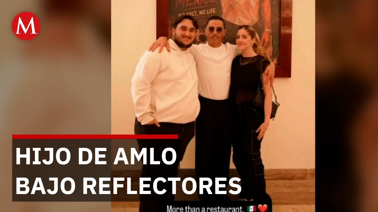 Captan al hijo menor de AMLO en restaurante de lujo y genera polémica