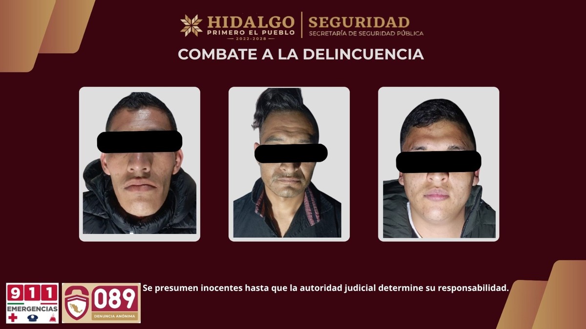 Tras cateo, cae celula que operaba el narcomenudeo en Ciudad Sahagún, Hidalgo; hay tres detenidos. (Cortesía)