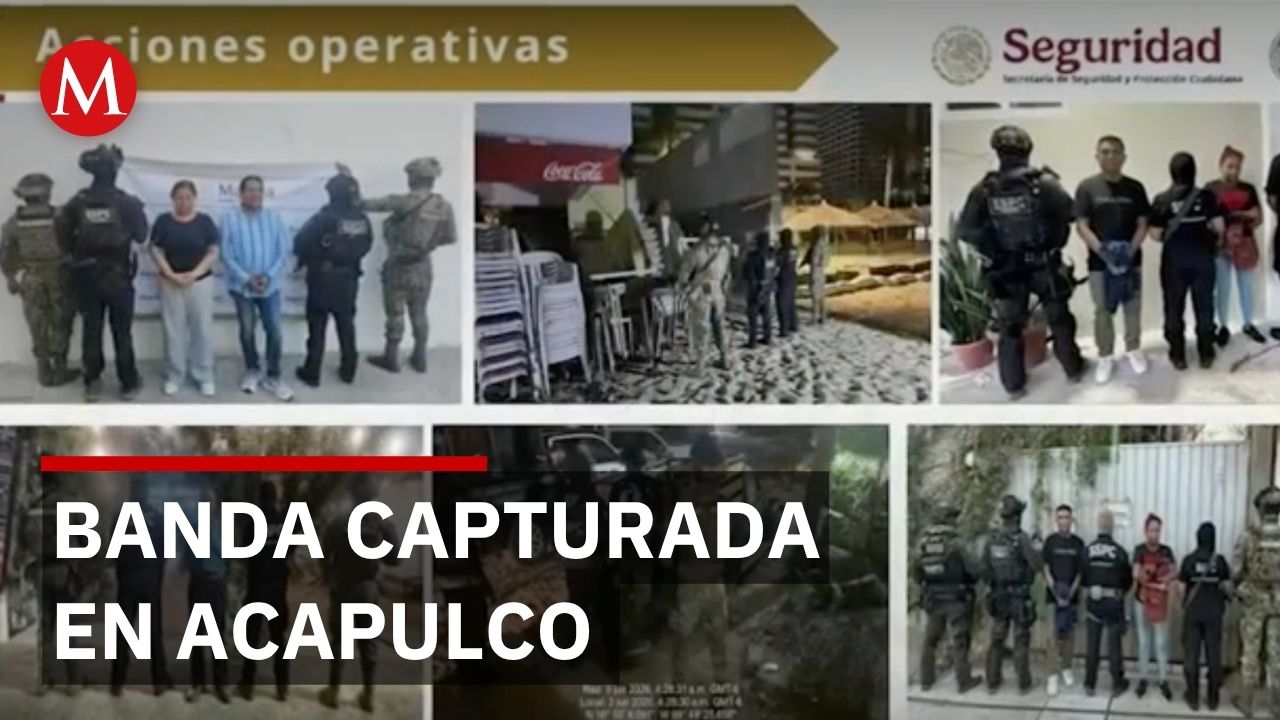 Detienen a 11 personas que extorsionaban turistas bajo fachada de defensa comercial en Acapulco