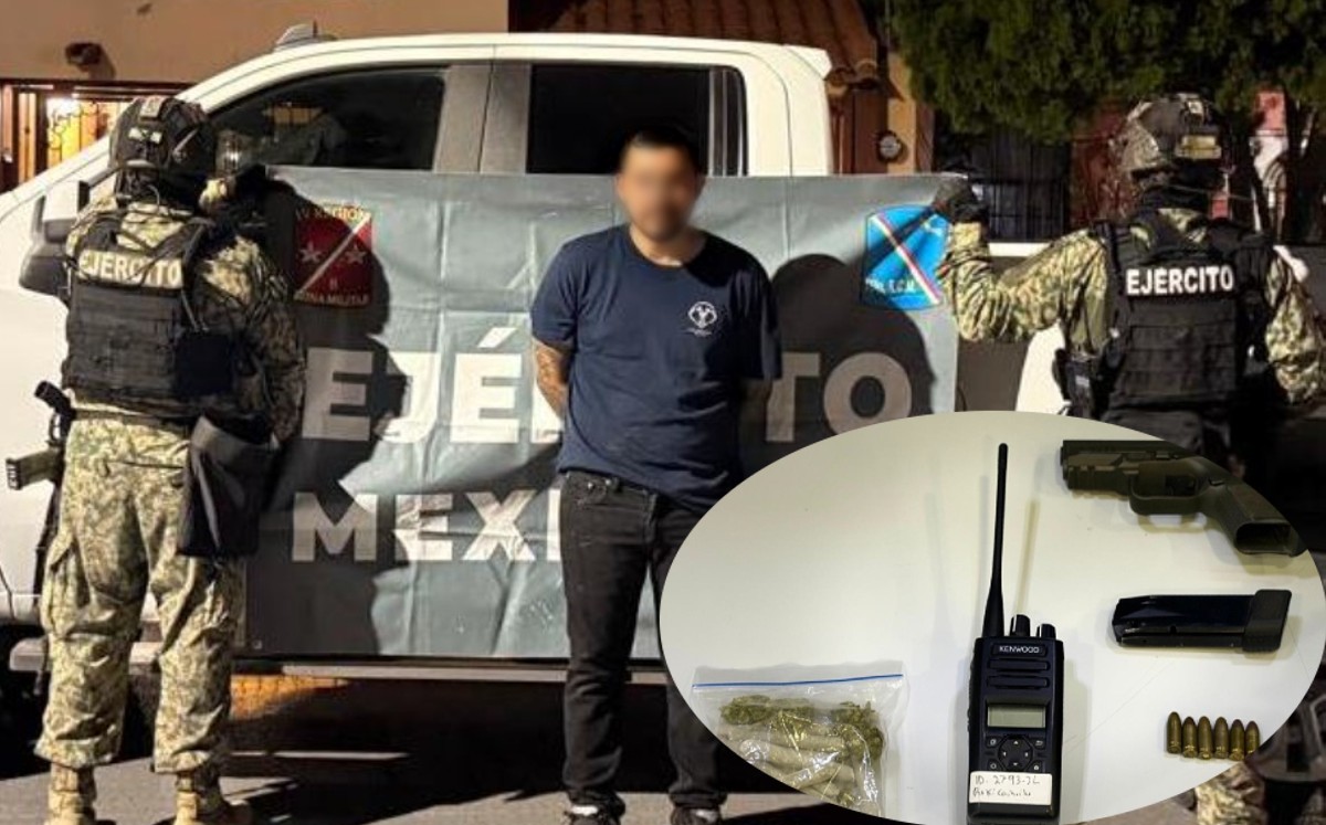 Ejército asegura arma, droga y equipo de comunicación en la frontera de Tamaulipas. | Cortesía