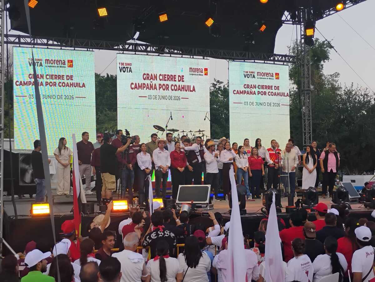 En Torreón, PT y Morena realizan cierre de campaña rumbo a elecciones. | Cortesía.