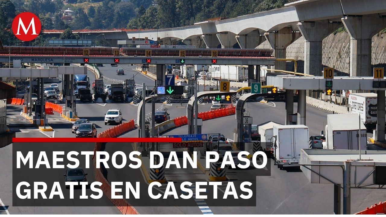 CNTE toma casetas y da paso libre en cuatro autopistas de acceso a la CdMx