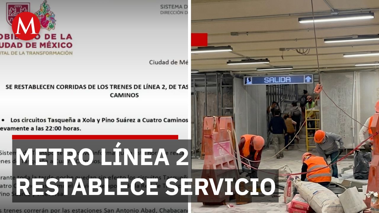Restablecimiento en Metro línea 2: estaciones sin paradas en San Antonio Abad