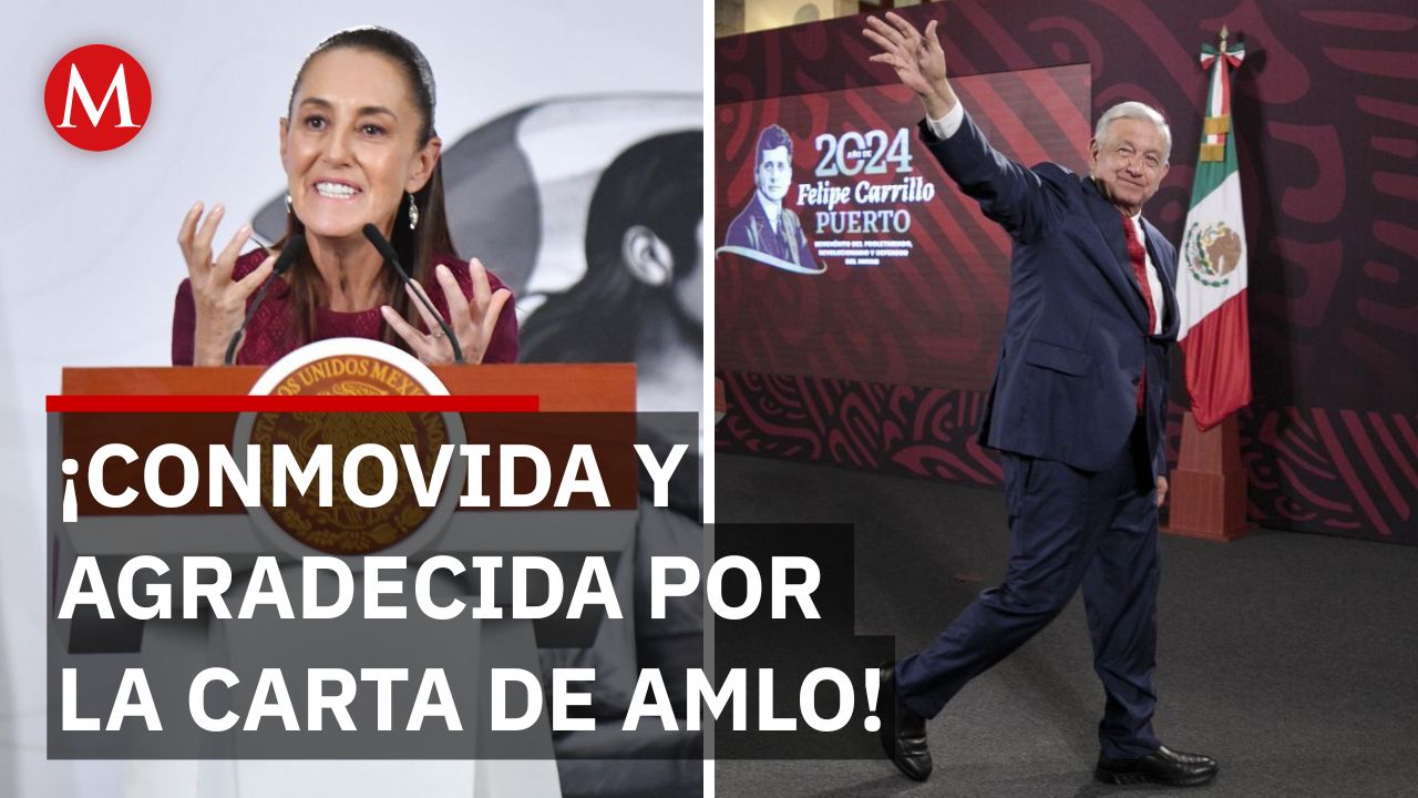 Sheinbaum reacciona al fuerte mensaje de apoyo que le mandó AMLO