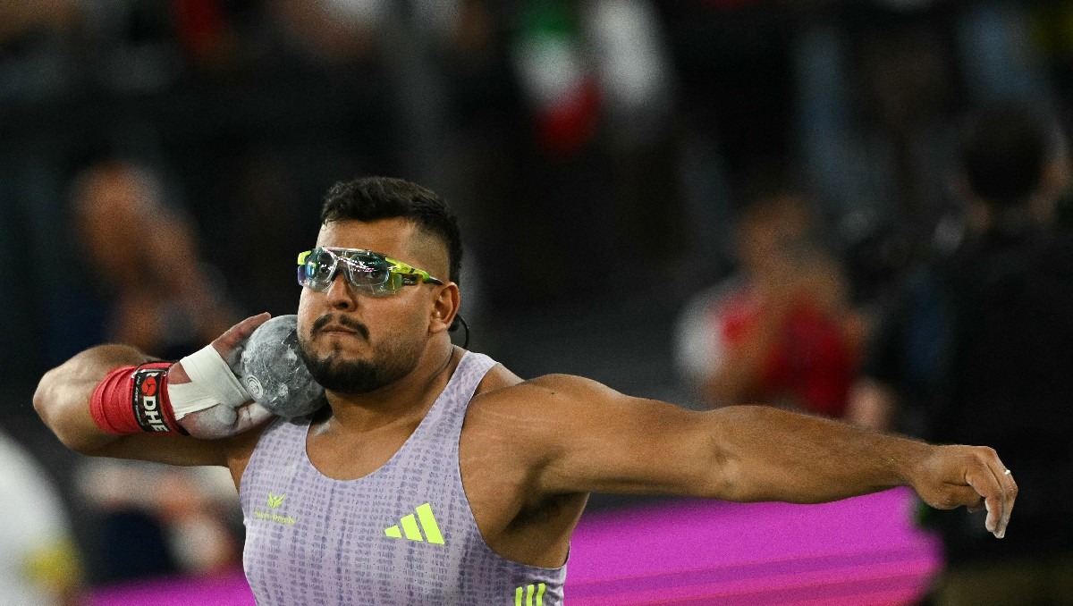 Uziel Muñoz registró 20.73 metros en Roma, su mejor marca en lo que va de la temporada de la Liga Diamante (Agencia AFP)
